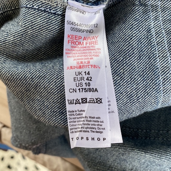 Pocketed indigo denim mini skirt - Picture 4 of 4